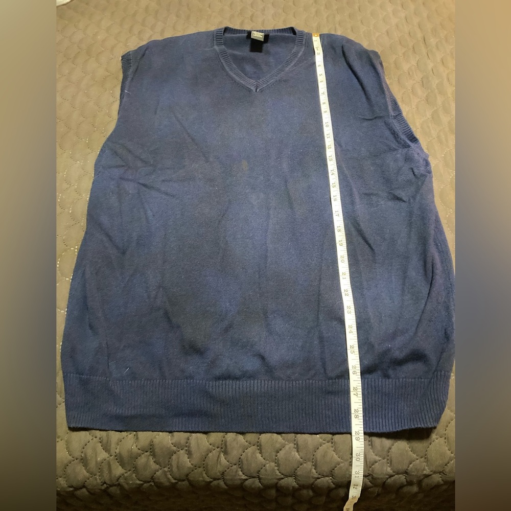 Men’s Navy Blue Cotton Sweater Vest